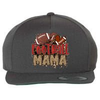 Cute Leopard Print Football Mama Wool Snapback Cap