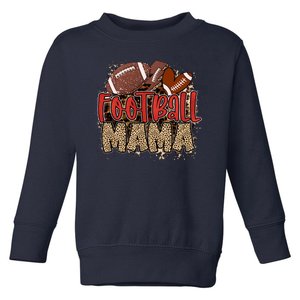 Cute Leopard Print Football Mama Toddler Sweatshirt