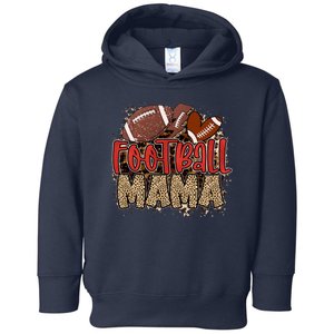 Cute Leopard Print Football Mama Toddler Hoodie