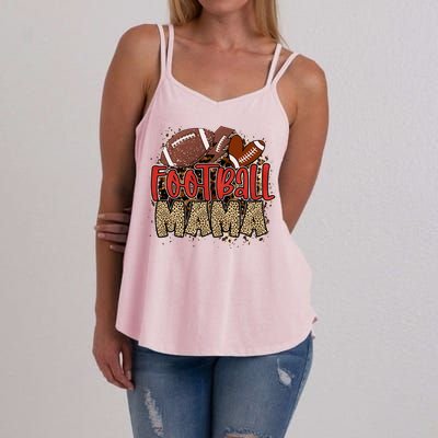 Cute Leopard Print Football Mama Women's Strappy Tank