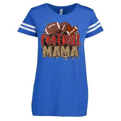 Cute Leopard Print Football Mama Enza Ladies Jersey Football T-Shirt