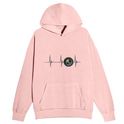 Camera Lens Photography Photographer Heartbeat EKG Pulse Urban Pullover Hoodie