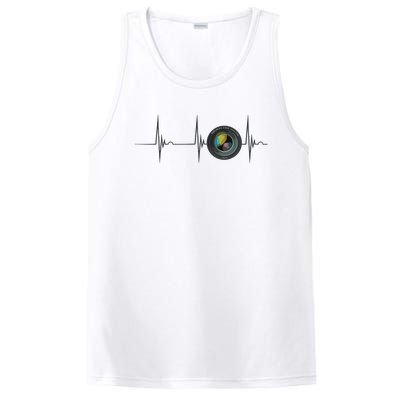 Camera Lens Photography Photographer Heartbeat EKG Pulse PosiCharge Competitor Tank