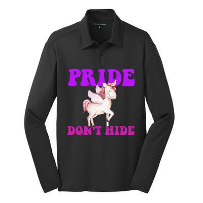 Celebrate Lgbtq Pride Events Month Pride DonT Hide Unicorn Silk Touch Performance Long Sleeve Polo