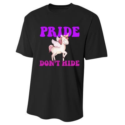 Celebrate Lgbtq Pride Events Month Pride DonT Hide Unicorn Performance Sprint T-Shirt