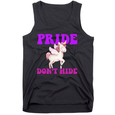 Celebrate Lgbtq Pride Events Month Pride DonT Hide Unicorn Tank Top