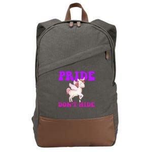 Celebrate Lgbtq Pride Events Month Pride DonT Hide Unicorn Cotton Canvas Backpack