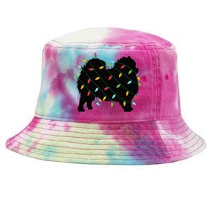 Christmas Lights Pomeranian Cute Gift For Dog Lovers Tie-Dyed Bucket Hat