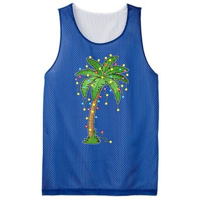 Christmas Lights Palm Tree Beach Funny Tropical Xmas Gift Cute Gift Mesh Reversible Basketball Jersey Tank