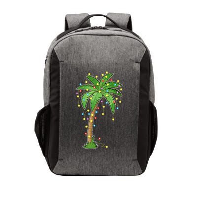 Christmas Lights Palm Tree Beach Funny Tropical Xmas Gift Cute Gift Vector Backpack