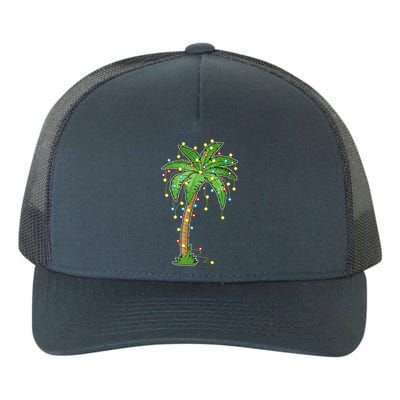 Christmas Lights Palm Tree Beach Funny Tropical Xmas Gift Cute Gift Yupoong Adult 5-Panel Trucker Hat