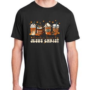 Coffee Latte Pumpkin Spice Jesus Christ Thanksgiving Fall Adult ChromaSoft Performance T-Shirt