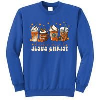 Coffee Latte Pumpkin Spice Jesus Christ Thanksgiving Fall Sweatshirt