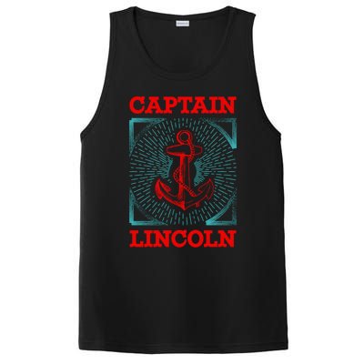 Captain Lincoln Personalized Name Sea Boating Trip Gift PosiCharge Competitor Tank