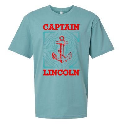 Captain Lincoln Personalized Name Sea Boating Trip Gift Sueded Cloud Jersey T-Shirt