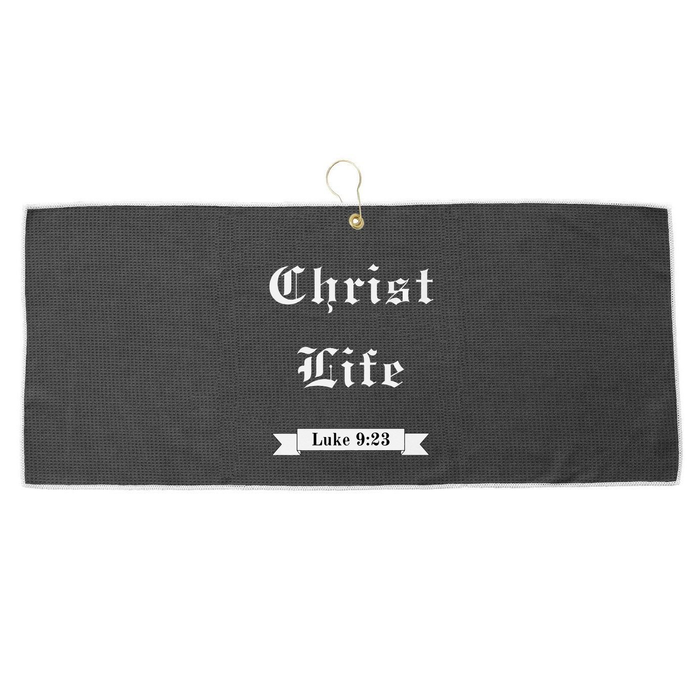 Christ Life Premium Large Microfiber Waffle Golf Towel