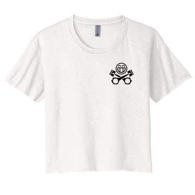 Car Lover Pocket Logo Women's Crop Top Tee