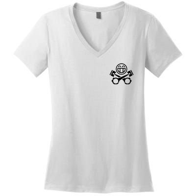 Car Lover Pocket Logo Women's V-Neck T-Shirt