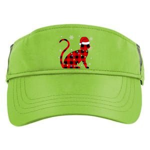 Cat Lover Plaid Holiday Festive Adult Drive Performance Visor