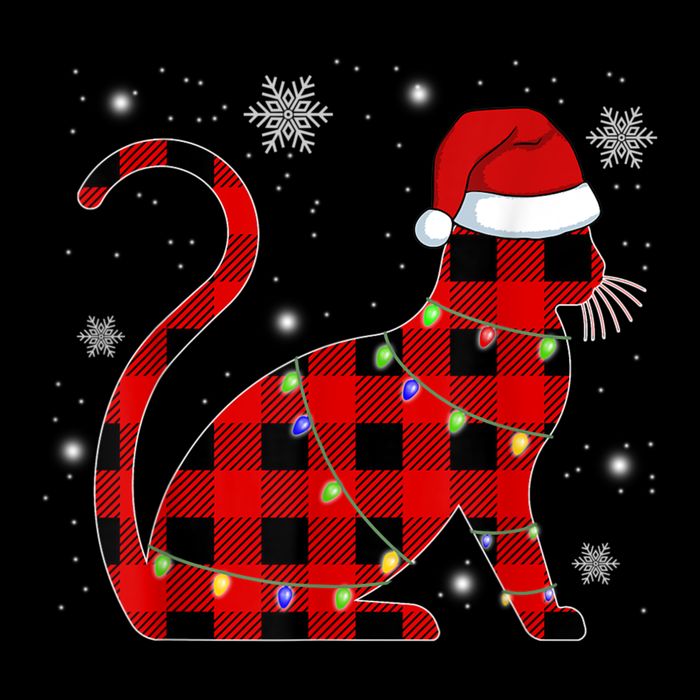 Cat Lover Plaid Holiday Festive Bucket Hat