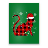 Cat Lover Plaid Holiday Festive Poster