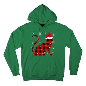 Cat Lover Plaid Holiday Festive Tall Hoodie