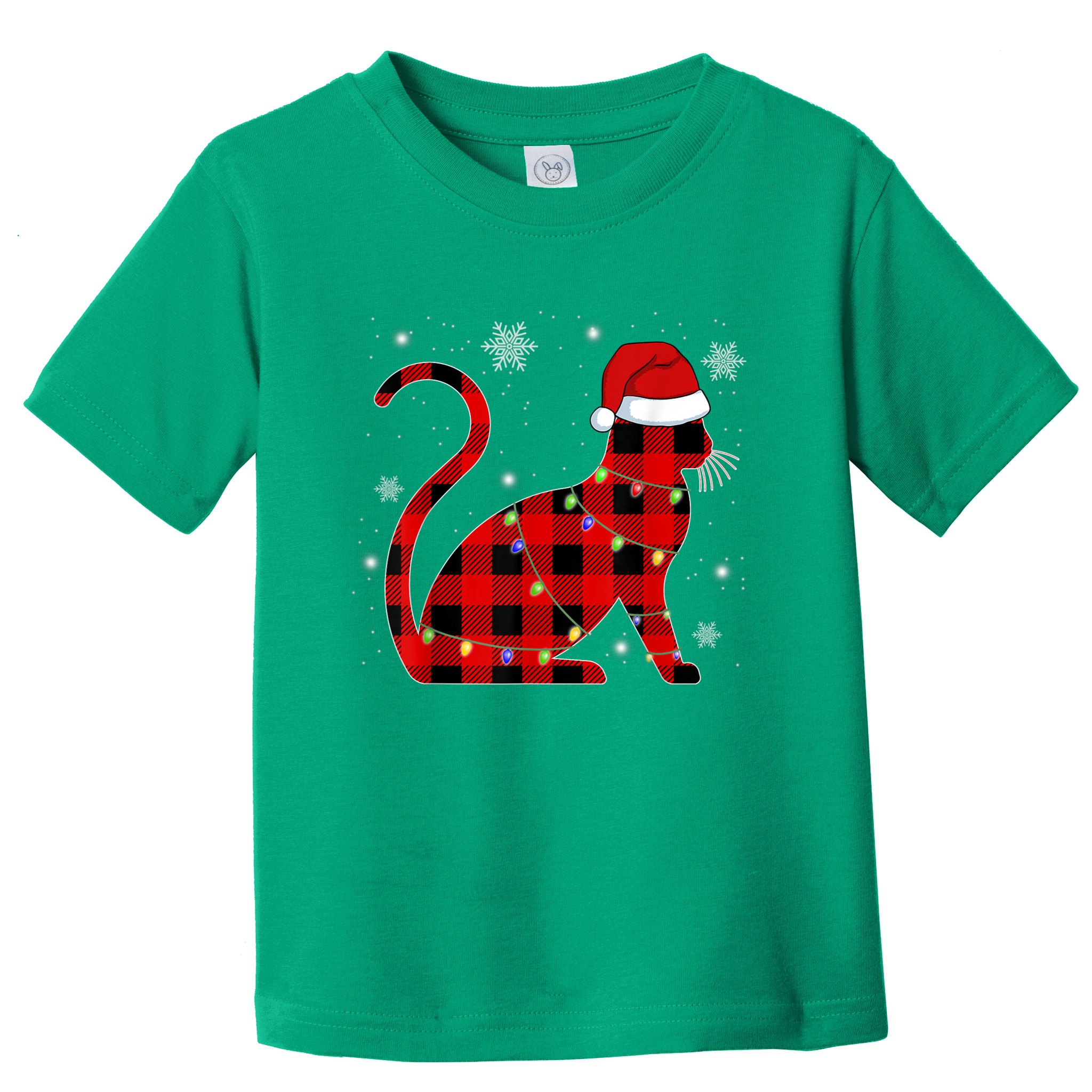 Cat Lover Plaid Holiday Festive Toddler T-Shirt