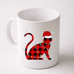 Cat Lover Plaid Holiday Festive Coffee Mug