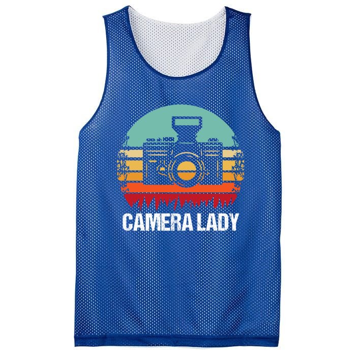 Camera Lady Photographer Gift Mesh Reversible Basketball Jersey Tank