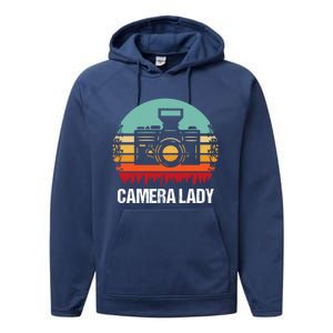 Camera Lady Photographer Gift Performance Fleece Hoodie