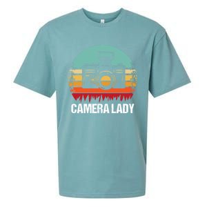 Camera Lady Photographer Gift Sueded Cloud Jersey T-Shirt