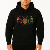 Christmas Leopard Plaid Puzzle Autism Xmas Hoodie