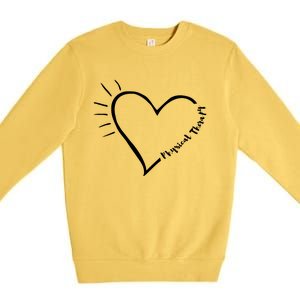 Cute Love Physical Therapy Therapist Shirts Gift For PT Premium Crewneck Sweatshirt