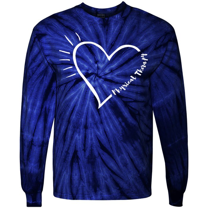 Cute Love Physical Therapy Therapist Shirts Gift For PT Tie-Dye Long Sleeve Shirt