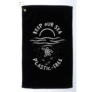 Consume Less Plastic Gift World Sea Ocean Turtles Great Gift Platinum Collection Golf Towel