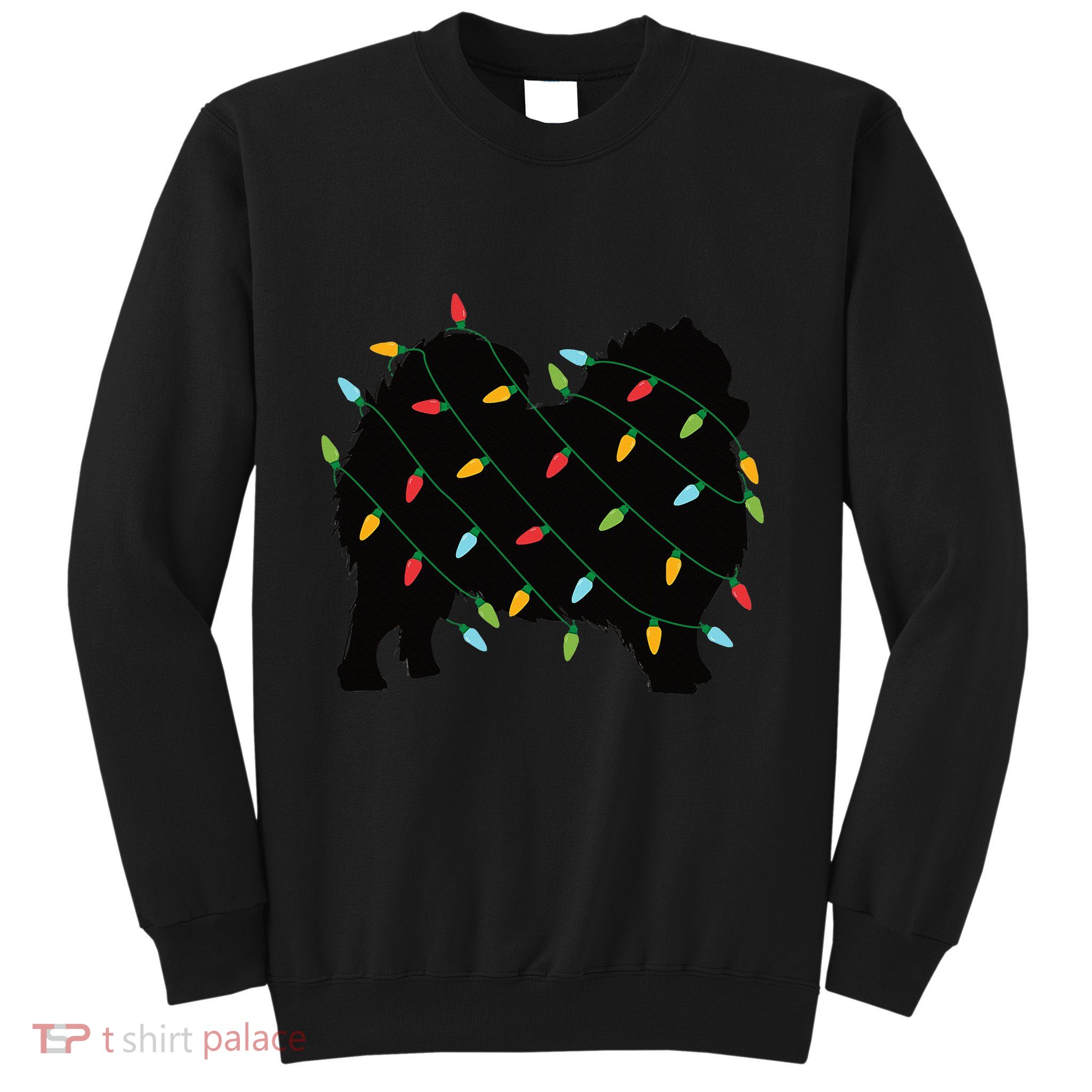 Christmas Lights Pomeranian Cute Gift For Dog Lovers Sweatshirt