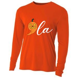 Comma +  La Pumpkin Kamala Harris Save Halloween 2024 Cooling Performance Long Sleeve Crew