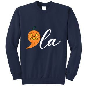 Comma +  La Pumpkin Kamala Harris Save Halloween 2024 Tall Sweatshirt