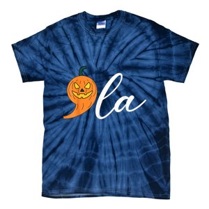 Comma +  La Pumpkin Kamala Harris Save Halloween 2024 Tie-Dye T-Shirt