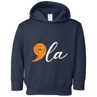 Comma +  La Pumpkin Kamala Harris Save Halloween 2024 Toddler Hoodie