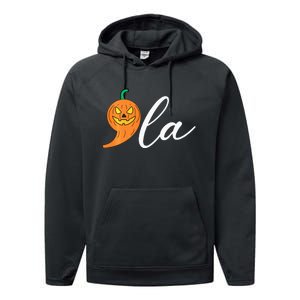 Comma +  La Pumpkin Kamala Harris Costume Halloween 2024 Performance Fleece Hoodie