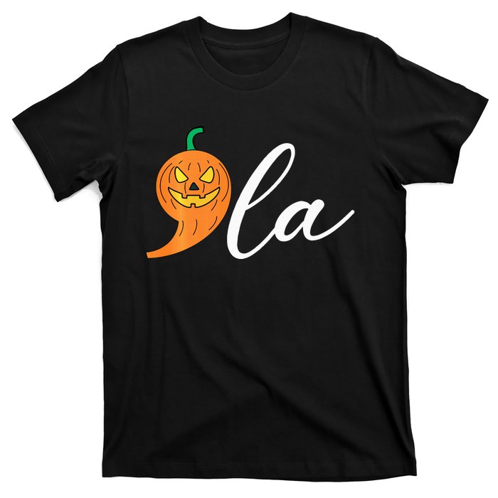 Comma +  La Pumpkin Kamala Harris Costume Halloween 2024 T-Shirt