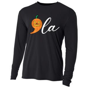 Comma +  La Pumpkin Kamala Harris Costume Halloween 2024 Cooling Performance Long Sleeve Crew