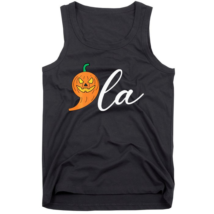 Comma +  La Pumpkin Kamala Harris Costume Halloween 2024 Tank Top