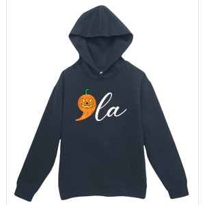 Comma +  La Pumpkin Kamala Harris Costume Halloween 2024 Urban Pullover Hoodie