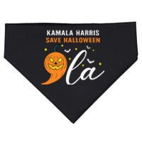 Comma +  La Pumpkin Kamala Harris Save Halloween 2024 USA-Made Doggie Bandana