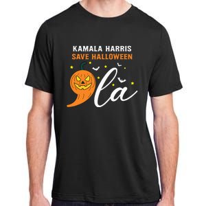 Comma +  La Pumpkin Kamala Harris Save Halloween 2024 Adult ChromaSoft Performance T-Shirt