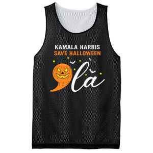 Comma +  La Pumpkin Kamala Harris Save Halloween 2024 Mesh Reversible Basketball Jersey Tank