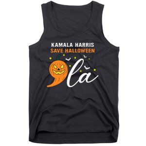 Comma +  La Pumpkin Kamala Harris Save Halloween 2024 Tank Top