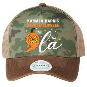 Comma La Pumpkin Kamala Harris Save Halloween 2024 Legacy Tie Dye Trucker Hat